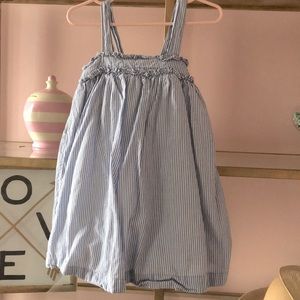 Blue and White Striped Dress